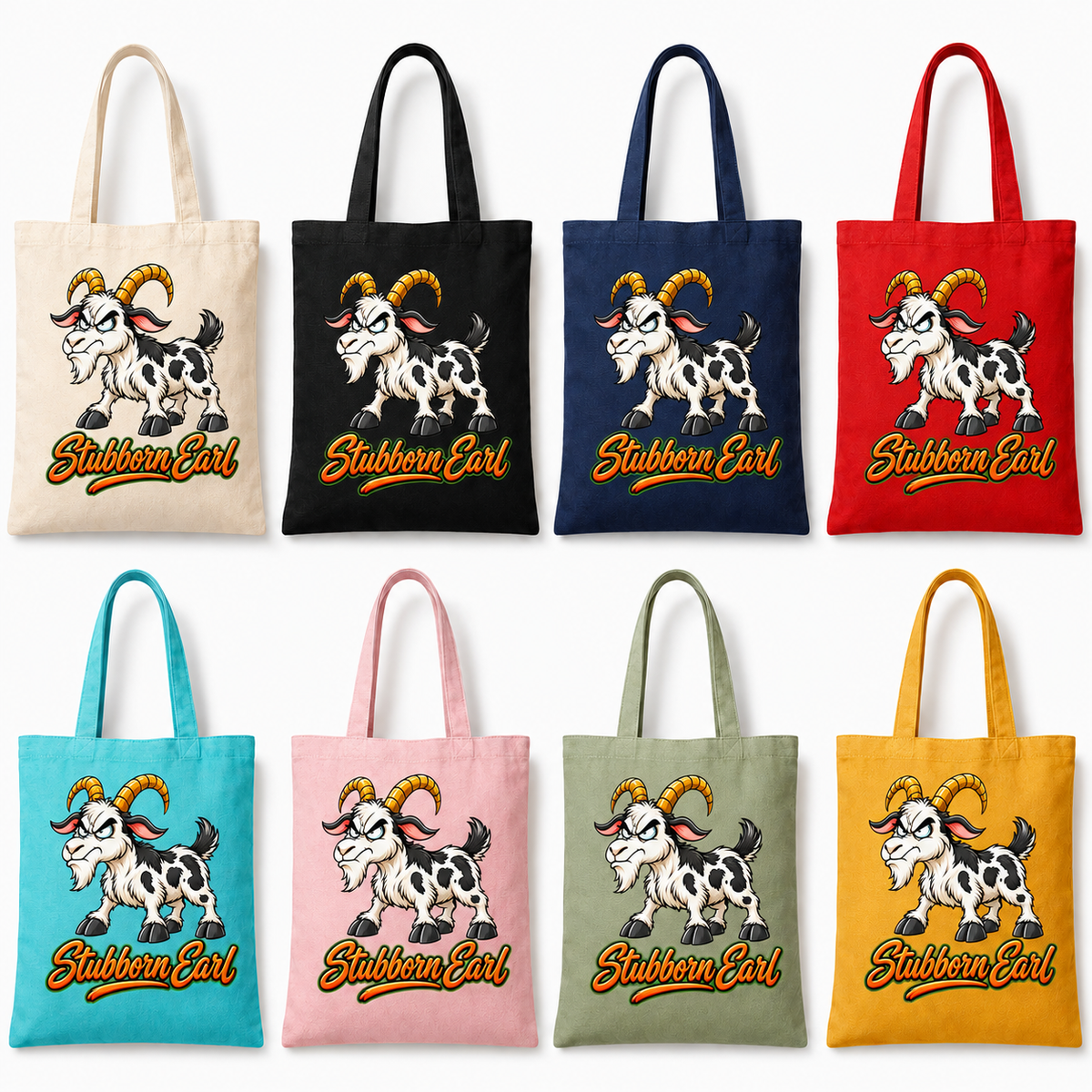 Stubborn Earl - The Moody Herd Canvas Tote