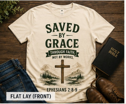 Saved By Grace inspirational T-shirt