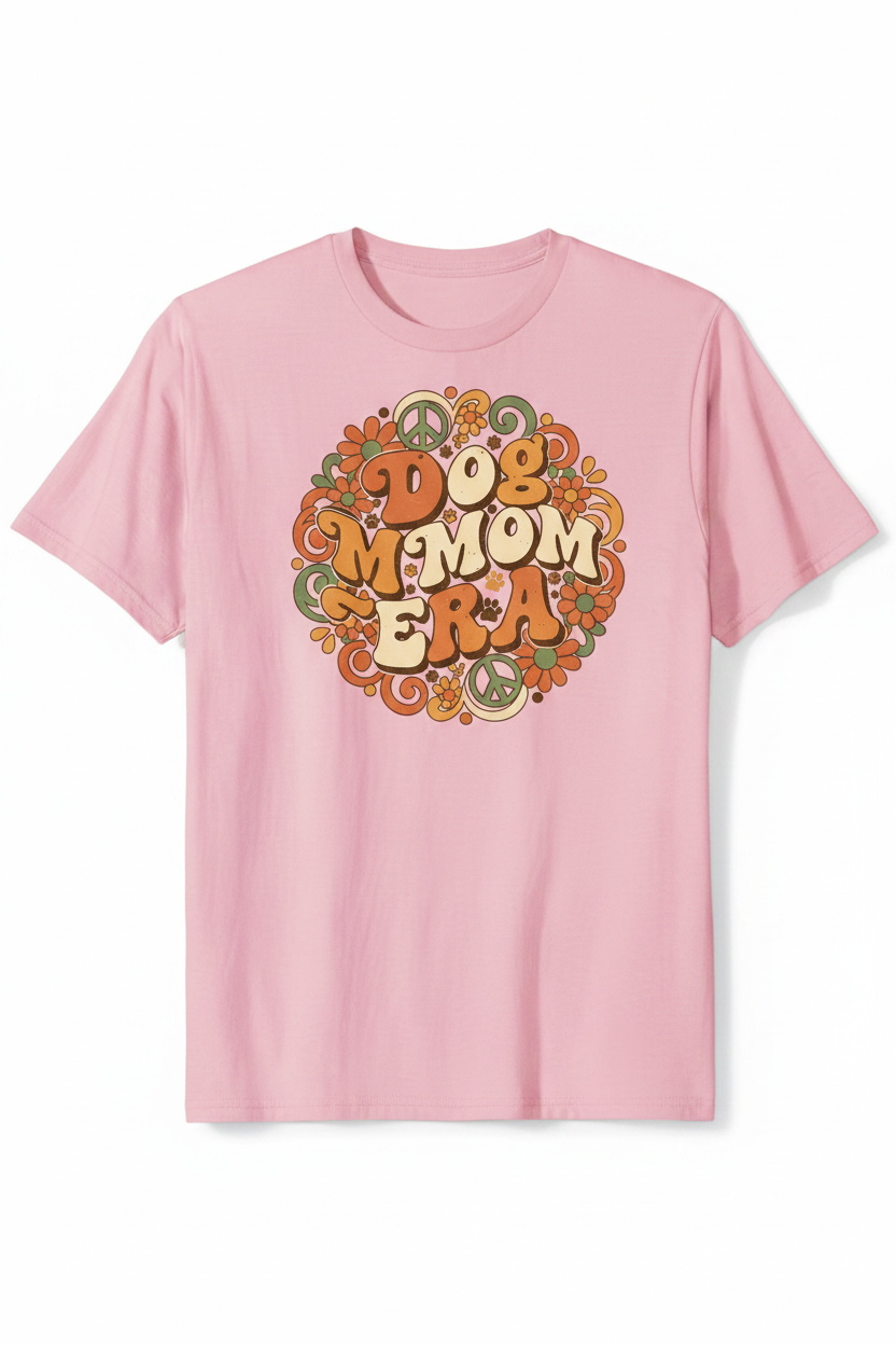 Dog Mom Era on Charity Pink T-Shirt