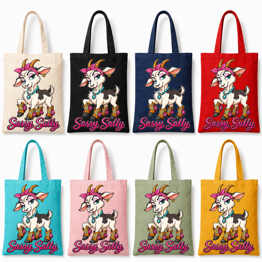 Sassy Sally - The Moody Herd Canvas Tote