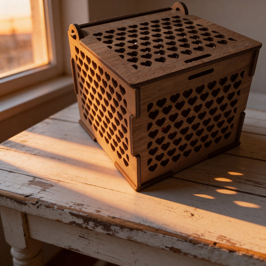 Custom Walnut Heart Box